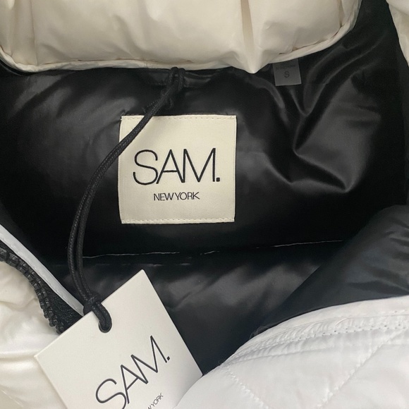 NWT SAM Fur Annabelle Down Jacket White Size S currently out of town for awhile - Picture 6 of 8